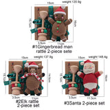 Santa Claus Christmas Doll Merry Christmas Decorations for Home Elk Christmas Ornaments Baby Rattle Christmas for Kids Xmas Gift