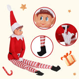 3Pcs New Red Christmas Elf Doll Rainbow Ornament Christmas Decoration Novelty Naughty Boy Christmas Elf Christmas Gift for Kids