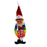 3Pcs New Red Christmas Elf Doll Rainbow Ornament Christmas Decoration Novelty Naughty Boy Christmas Elf Christmas Gift for Kids