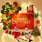 3Pcs New Red Christmas Elf Doll Rainbow Ornament Christmas Decoration Novelty Naughty Boy Christmas Elf Christmas Gift for Kids