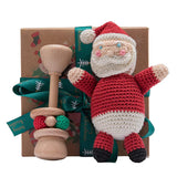 Santa Claus Christmas Doll Merry Christmas Decorations for Home Elk Christmas Ornaments Baby Rattle Christmas for Kids Xmas Gift