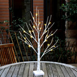 Battery Operated 45Cm 60Cm LED White Birch Tree Night Light Table Light Christmas Wedding Bedroom Decorative Tree Branches Lamps