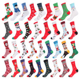 Christmas Cute Candy Cane Elk Christmas Tree Unisex Cartoon Socks 2021 Christmas Fashion Trend Men Christmas Gift Socks