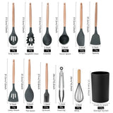 FlexiCulinary Mastery - Silicone Kitchen Utensil Set