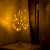 Battery Operated 45Cm 60Cm LED White Birch Tree Night Light Table Light Christmas Wedding Bedroom Decorative Tree Branches Lamps