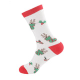 Christmas Cute Candy Cane Elk Christmas Tree Unisex Cartoon Socks 2021 Christmas Fashion Trend Men Christmas Gift Socks