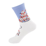 Christmas Cute Candy Cane Elk Christmas Tree Unisex Cartoon Socks 2021 Christmas Fashion Trend Men Christmas Gift Socks